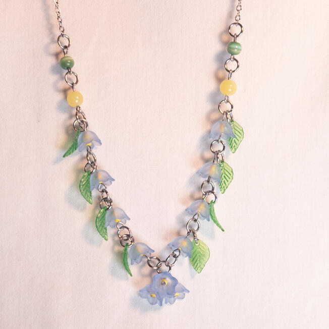 myosotis / forget-me-nots necklace