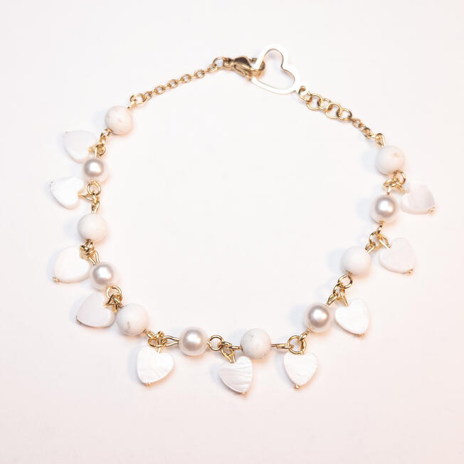 white love heart bracelet